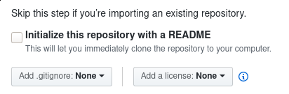 Github asks whether to create README.md